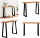 vidaXL Table murale avec bord naturel 110x35x80 cm bois d'acacia massif