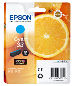 Epson Oranges C13T33424010 single pack / cyaan