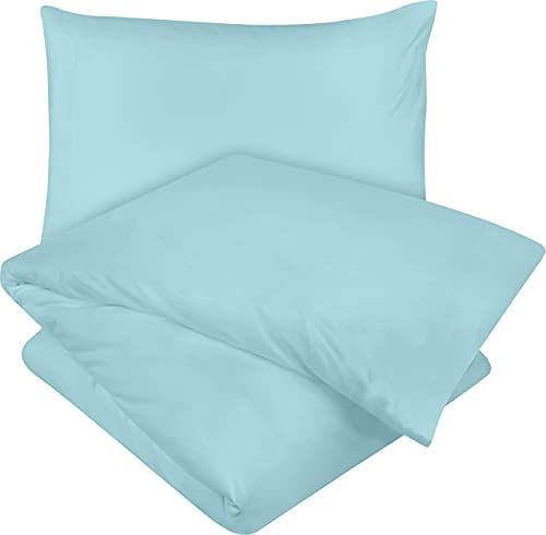 Utopia Bedding Dekbedovertrek Set - Zachte Microvezel Dekbedovertrek 135x200cm met Kussensloop 80x80cm - Spablauw