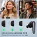 kwmobile 6x cover voor in-ear oortjes geschikt voor Anker Soundcore Liberty 4 Pro - Vervangende oordopjes van siliconen in zwart - 3 maten