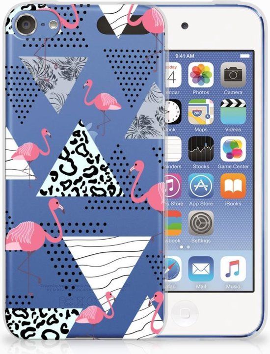 B2Ctelecom Apple iPod Touch 5 / 6 Hoesje - Flamingo Triangle - TPU - Multi