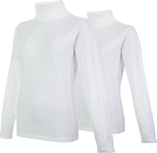 Campri Rollneck Wintersportpully - Maat L - Vrouwen - wit