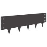 vidaXL Gazonrand 30 st 100 x 30 cm Staal Zwart