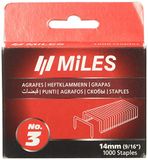Miles 303356 nietjes nr. 3 x 14 mm, verpakking van 1000 stuks