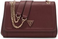 GUESS Noelle II Convertible Xbody Flap Bag Burgundy
