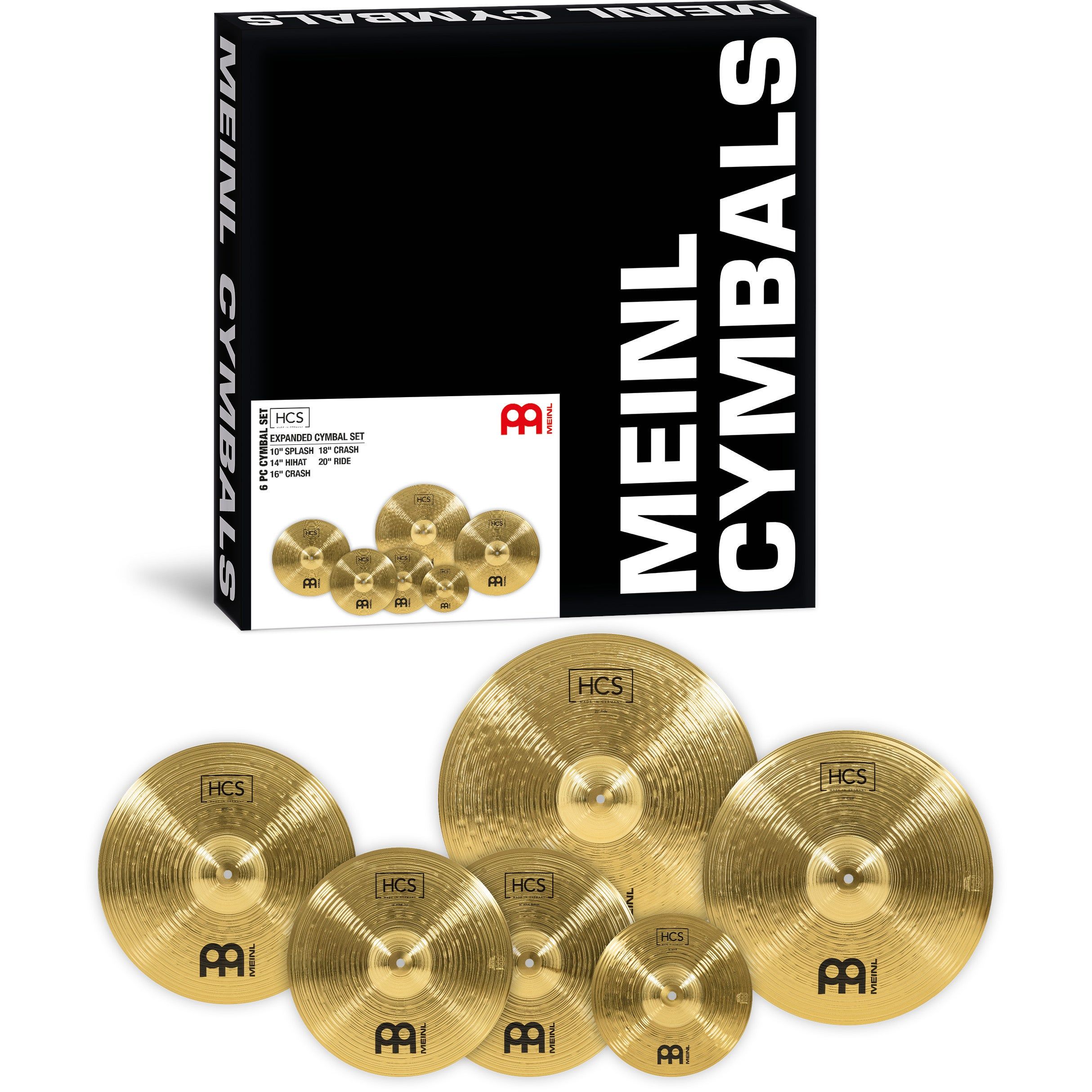 Meinl HCS-CS2 Expanded Cymbal Set - Cymbal Set - 10-14-16-18-20