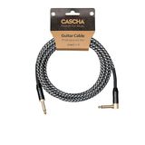 Cascha Professional Line Gitaarkabel, Angled, Tweed Black, 6m