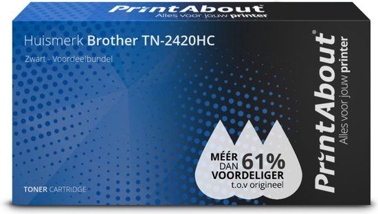 PrintAbout TN-2420HC Toner Cartridge - Black - High Capacity - Compatible with Brother Printers