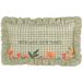 furn. Meadow Haze Geborduurd Ruche Veer Gevuld Kussen - Groen - 30x50cm