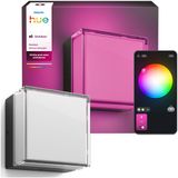 Philips Hue Scenova Vierkante Wand- en Plafondlamp voor Buiten - Slimme Verlichting met Aanpasbaar Wit en Gekleurd Licht - IP44 Weerbestendig