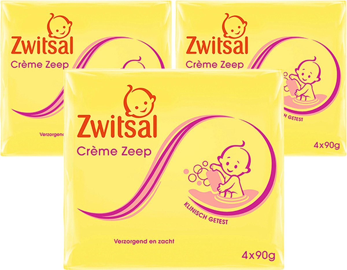 Zwitsal - Creme Zeep - 6 x 90g - Voordeelpack