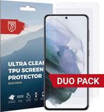 Rosso Screen Protector Ultra Clear Duo Pack Geschikt voor Samsung Galaxy S21