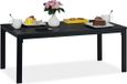 Merkloos Relaxdays Tuintafel rechthoek, houtlook, 39 x 98 x 48 cm, zwart