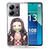 Cokitec Xiaomi Redmi Note 13 4G Hoes - Versterkt - Demon Slayer Nezuko