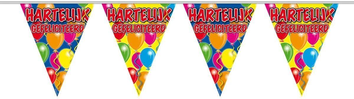 Folat Hartelijk Gefeliciteerd Slinger Balloons - 10 meter