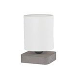 Homemania Bureaulamp Shade-vorm – bureau, nachtkastje – grijs, wit, cement, stof 21 x 13,5 x 13,5 cm