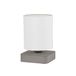 Homemania Bureaulamp Shade-vorm – bureau, nachtkastje – grijs, wit, cement, stof 21 x 13,5 x 13,5 cm