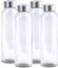 Merkloos / Sans marque AQUAMAN Waterfles/drinkfles - 6x - Glas - Transparant - RVS Dop - 500 ml