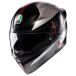AGV K1 S Lap S26, casque intégral, couleur: Noir Mat/Gris/Rouge, taille: S