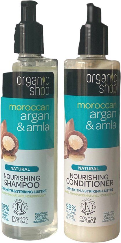 Natuurlijke conditioner + shampoo Argan & Amla 280ml - Alle haartypes
