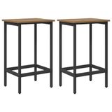 vidaXL Barkruk met rugleuning, Artisanaal eiken, 64 cm hoog