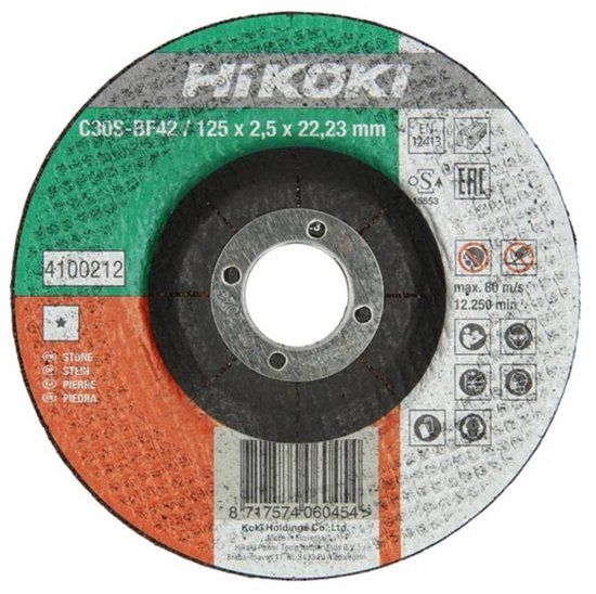 Hikoki Accessoires HiKOKI Doorslijpschijf voor Steen 115x3,0mm Concaaf - 4100211