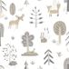 Happy Behang - Bosdieren - Scandinavisch - Kinderkamer - Beige Grijs - 0,53 x 10,05 M