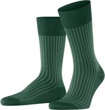 FALKE Oxford Stripe gedessineerd katoen sokken heren groen - maat 43-44