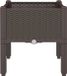 vidaXL Plantenbak met poten 40x40x42 cm polypropeen bruin