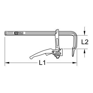 KS Tools KS Tools All-staal snelspan schroefklem, 80x160mm Aantal:1