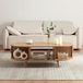en.casa Table basse Nordkapp ovale 120x55x40 cm couleur bois