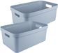Sunware Opbergbox Sigma - 2 stuks - 45 liter - Lichtblauw