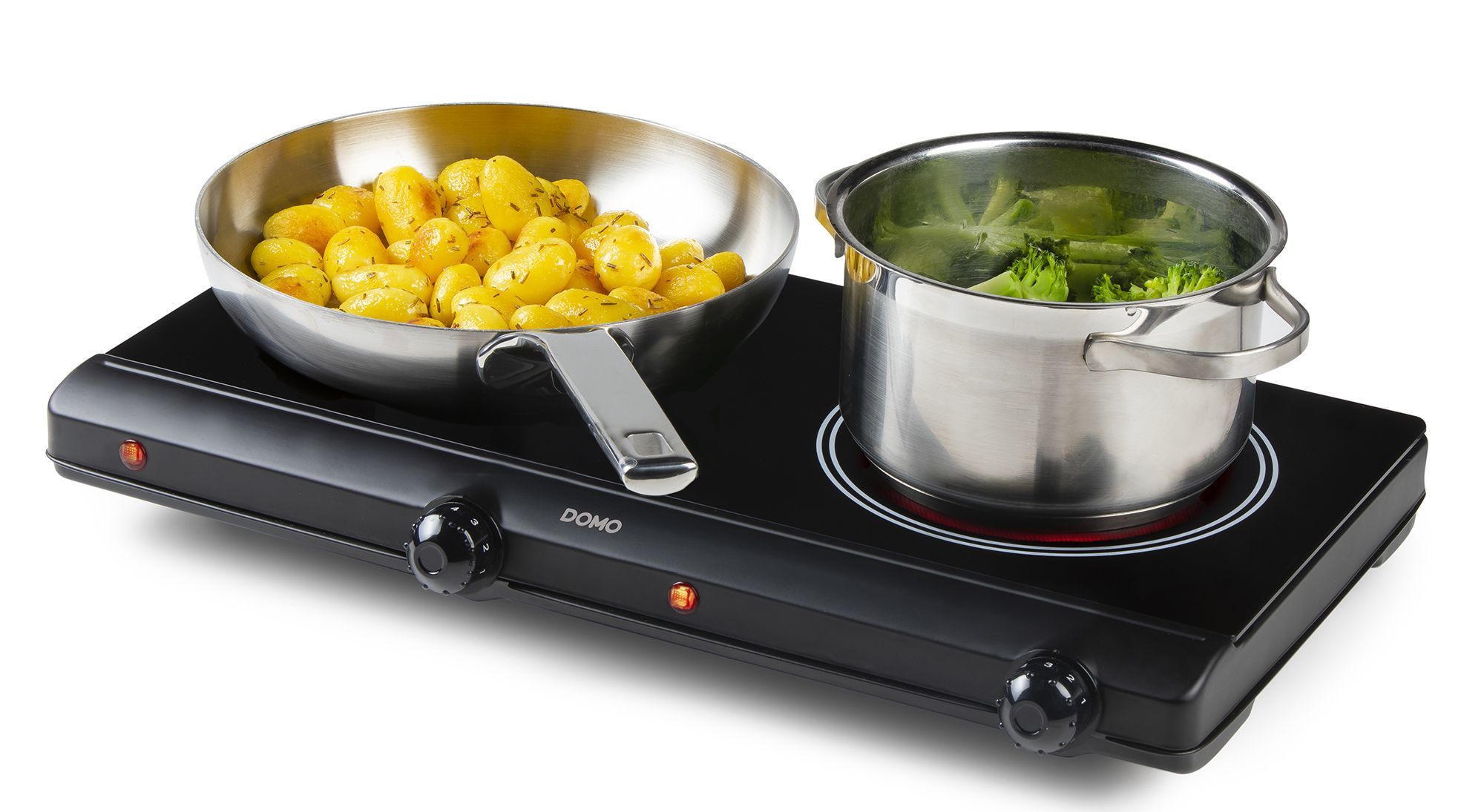 Domo DO339KP - Zwart - Keramische Kookplaat - 2 Zones - 2500W