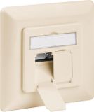 Verlenging Goobay Netwerk wandcontact inbouwdoos - 2x RJ45 / CAT6a - beige