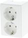 Attema P25 contactdoos – 2–voudig – randaarde – polarwit