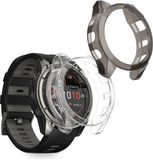 kwmobile 2x Hoes voor geschikt voor Garmin Fenix 8 51mm - Siliconenhoes voor sporthorloge zwart / transparant