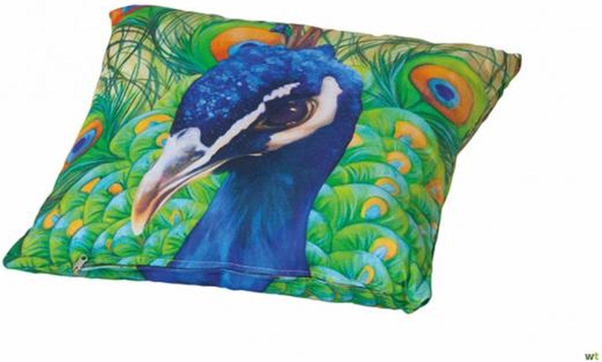 Madison sierkussen 45x45 cm Pauw - Katoen - Meerkleurig