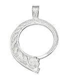 MOOYE ® - Collectie MOOYE Zilveren Draak in cirkel kettinghanger 925 Zilver Unisex