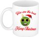 Bellatio Decorations Mug de Noël - The Best - smile - vert - 300 ml - céramique - Merry Christmas - collègue