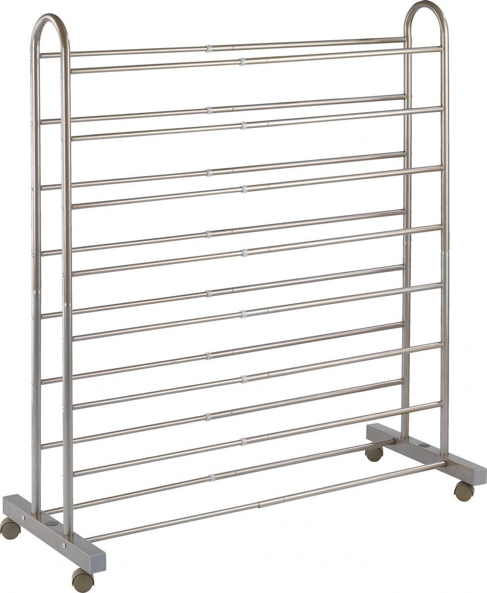 WENKO Schoenenrek Giant 67-116 x 125,5 x 43 cm Rvs Zilver