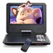 WOLFANG 9,5" Draagbare DVD-speler voor Kinderen & Autoreizen met 7,5" HD Draaibaar Scherm, 6u Accuduur, Regiovrij, Stereo Luidspreker, Ondersteuning Koptelefoon/Synchronisatie TV/USB/SD-kaart