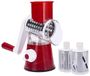 Omgoods Râpe à fromage rotative à aspiration avec 3 lames - Rouge