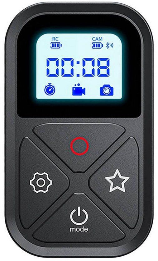 Telesin T10 Bluetooth Remote voor GoPro 13/12/11/10/9/8 actioncam - Inclusief polsband en display - Draadloze GoPro Afstandsbediening - Zwart