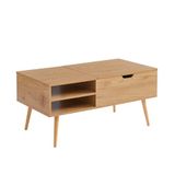 BAÏTA Salontafel Florence donker eikeneffect opklapbaar tafelblad 96 cm