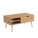 BAÏTA Salontafel Florence donker eikeneffect opklapbaar tafelblad 96 cm