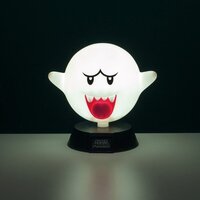 Paladone Super Mario Bros. Boo 3D Icon Lamp V2 - Table Lamp - Night Light - Green/White