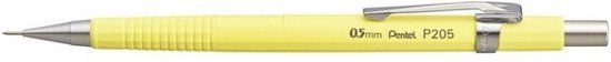 Pentel Vulpotlood voor potloodstiften: 0,5 mm, pastel gele houder 12 stuks