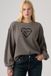 Levi's Graphic Relaxed T-shirt met wafelstructuur, lange mouwen en ronde hals - Dames - L - Zwart / True Blue Heart Waffle Smoked Pearl