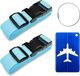 Ibenzoa® Sangle de valise durable Bleu, set de deux pour le voyage et le transport