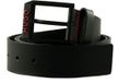 HUGO Leren Riem Gelio B-Red Sz40 Belt W80 Black Zwart